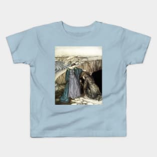 Merlin and Vivien - Arthur Rackham Kids T-Shirt